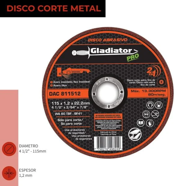 Discos Lija Velcro (10u) 125mm (5) Grano 120 Makita D-54536